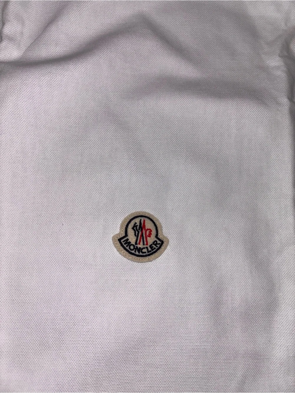 Moncler Large White Drawstring Dust Bag Storage Bag 22” x 26”